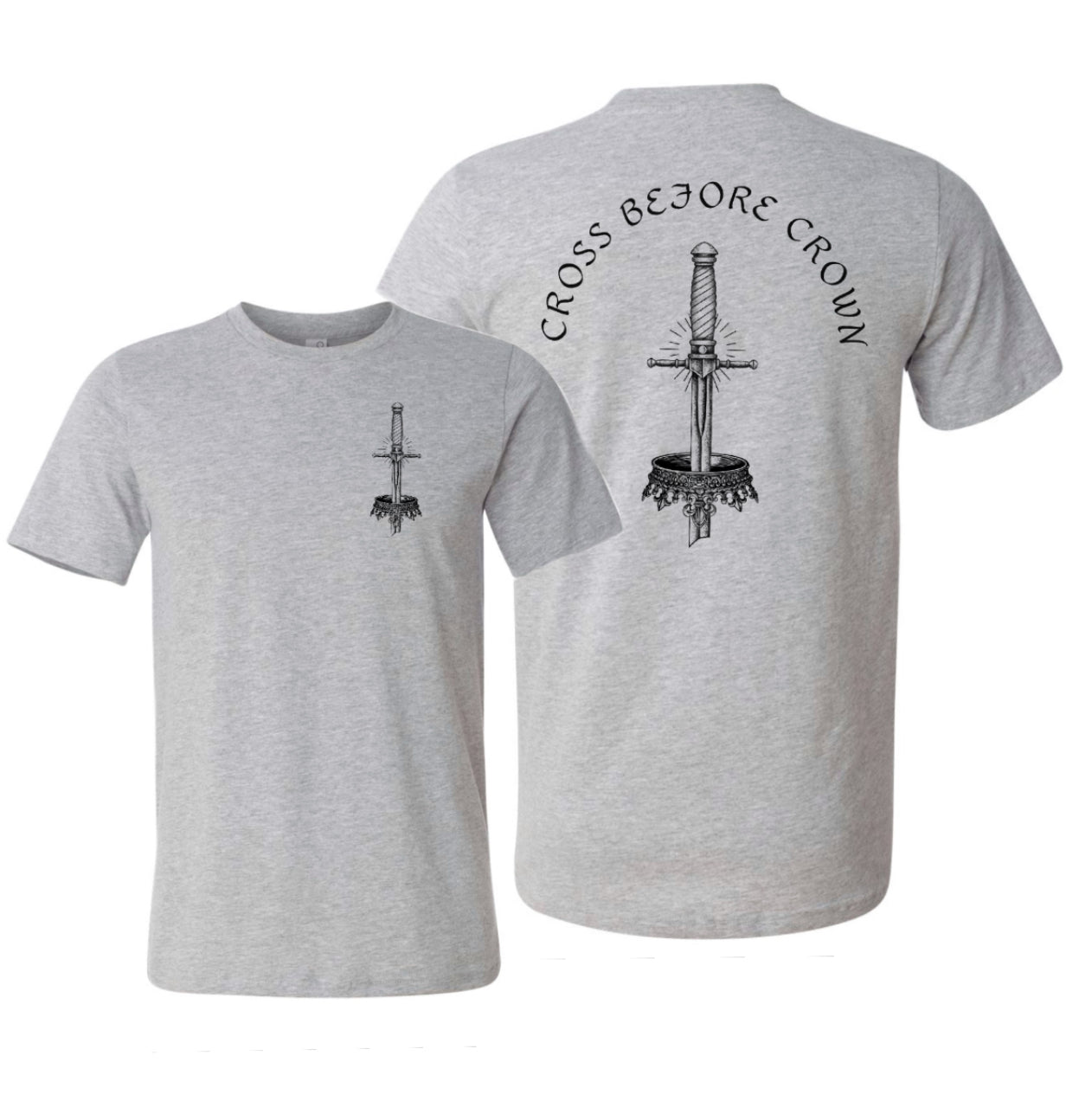 Cross Before Crown Logo Short OR Long Sleeve Tee
