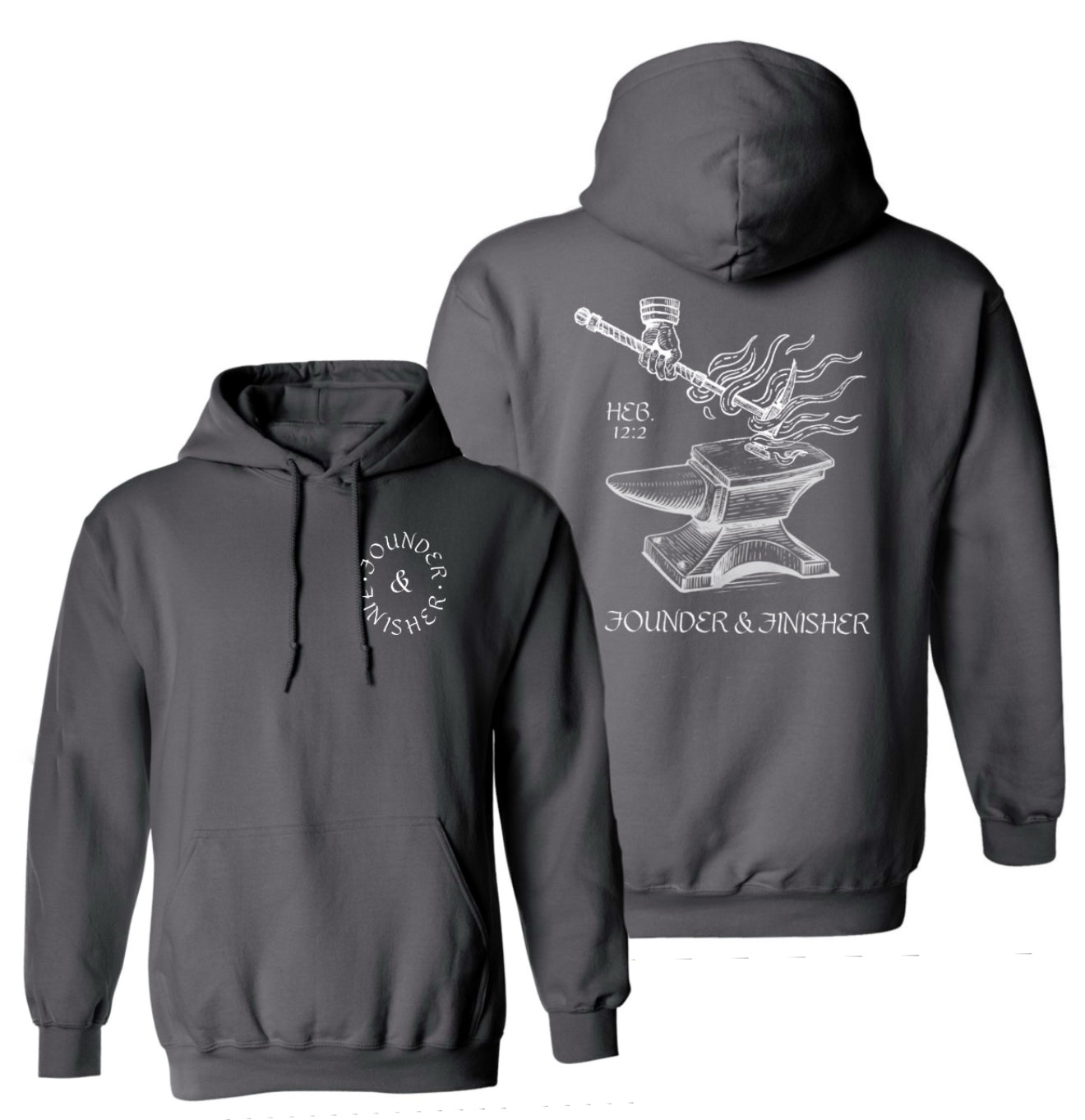 Founder & Finisher Charcoal Hoodie
