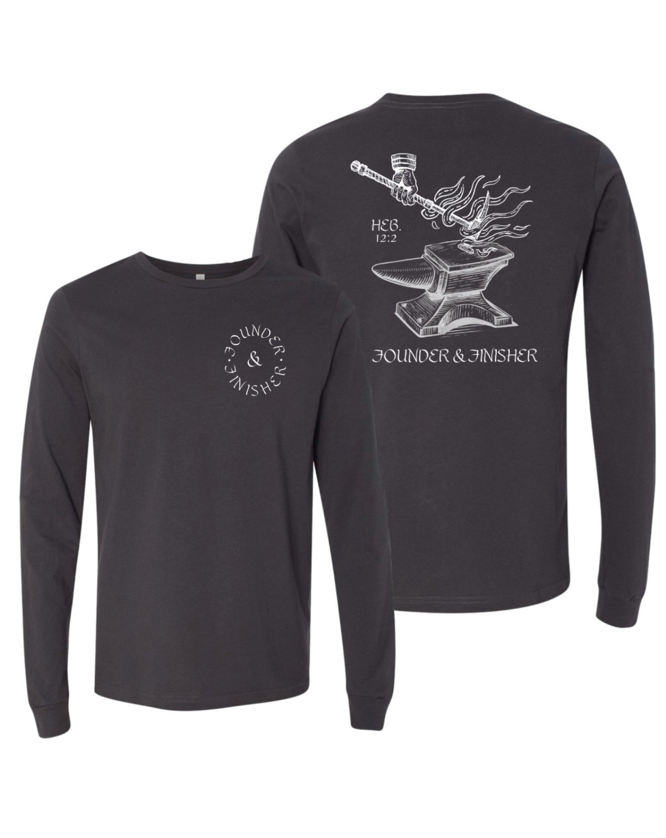 Founder & Finisher Short OR Long Sleeve Deep Grey Tee